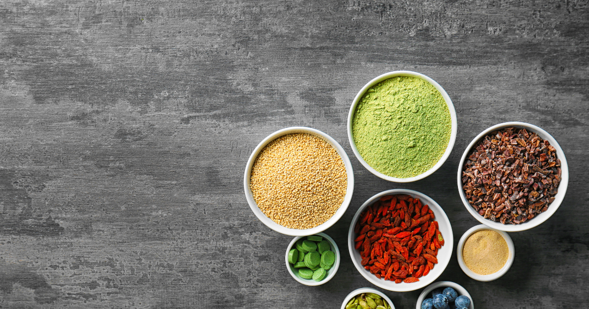 variety of fruits and spices in small bowls